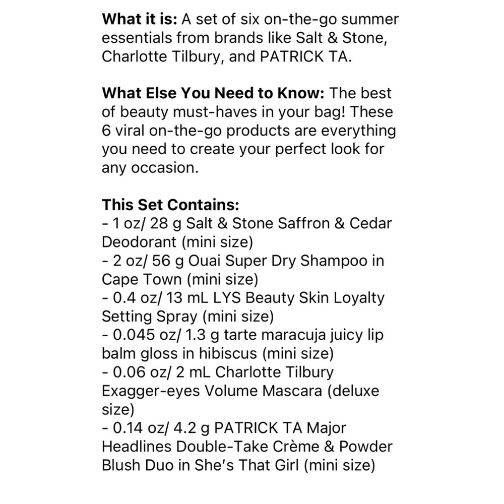 SEPHORA FAVORITES Summer Essentials On The Go Value Set - Picture 5 of 5